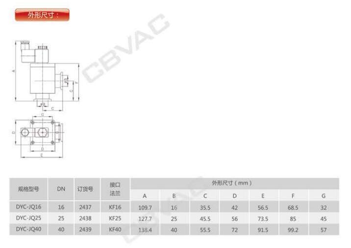 真空電磁充氣閥參數(shù)